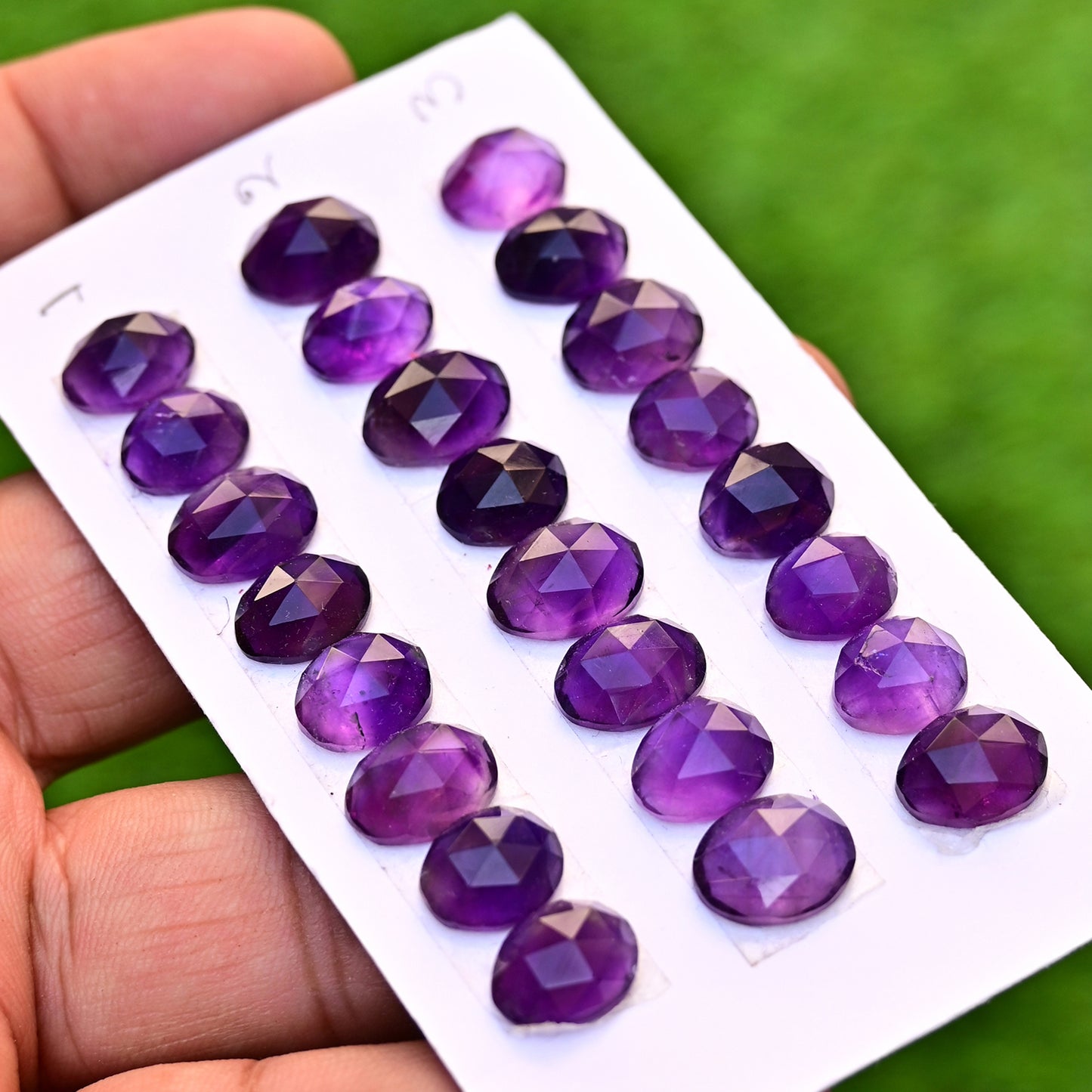 11x16mm-15x17mm Amethyst Rosecut Edelstein Mix Form zur Schmuckherstellung AA Grade Lose Edelstein - Einzelstück