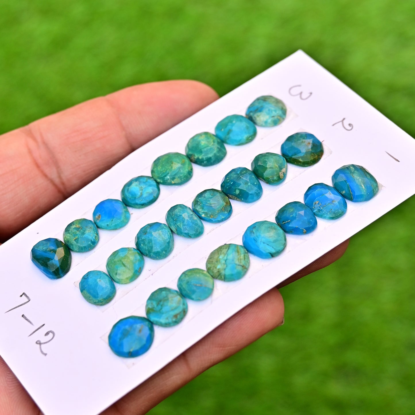 Peruvian Opal Cabochons 7-12mm For Jewelry Making Mix Shape AA Grade Loose Gemstone - Total 8 pcs in One