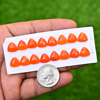 Carnelian Cabochons Freeform Shape  10x10mm AA Grade Gemstone Strip Set -Total 8 Pcs in one strip