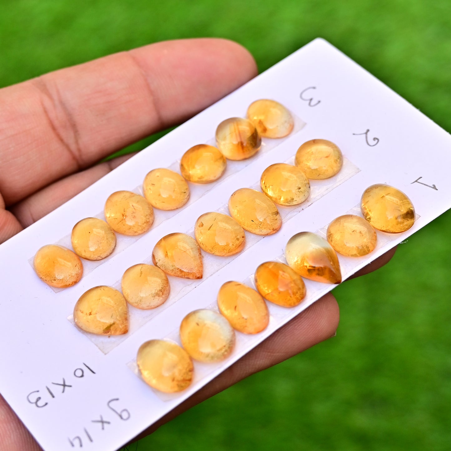 Citrine Cabochon Mix Shape 9X14mm - 10X13mm AA Grade Gemstone Strip-Total 7 Pcs In One