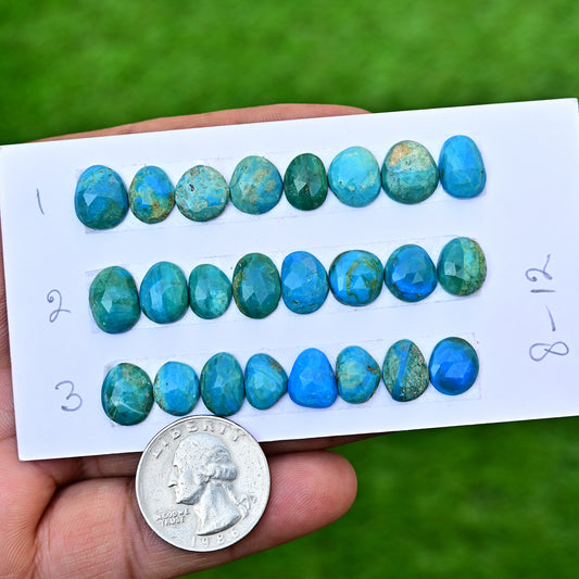 Peruvian Opal Cabochons 8-12mm For Jewelry Making Mix Shape AA Grade Loose Gemstone Strip - Total 8 pcs in One