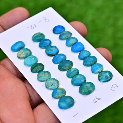 Peruvian Opal Cabochons 8-12mm For Jewelry Making Mix Shape AA Grade Loose Gemstone Strip - Total 8 pcs in One