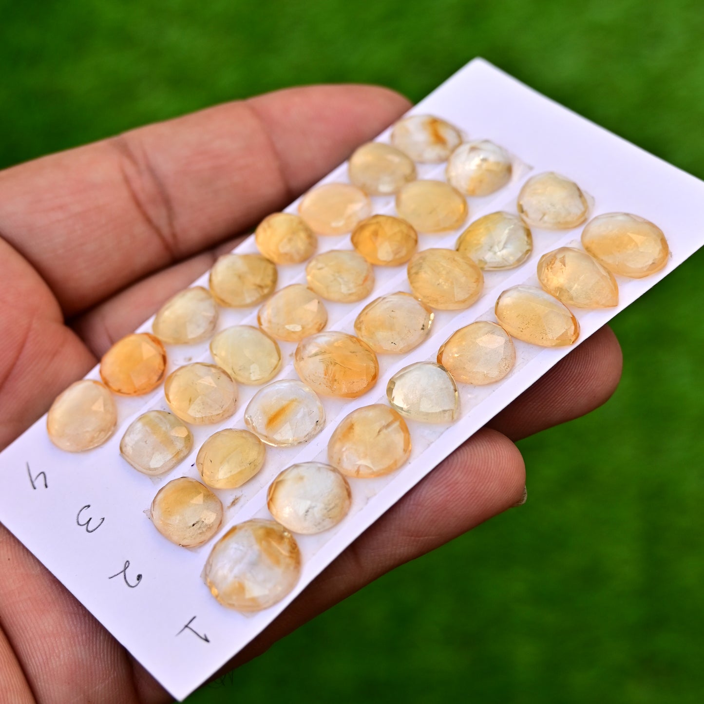 Citrine Cabochon Freeform Shape 8x15mm 13x14mm,9x11mm AA Grade Gemstone Strip-Total 8 Pcs In One Strip