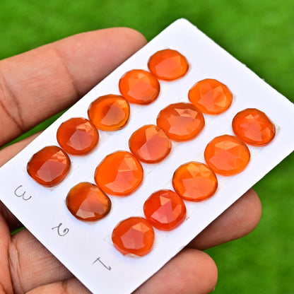 Carnelian Cabochons Freeform Shape  14mm-10mm AA Grade Gemstone Strip Set -Total 5 Pcs in one strip