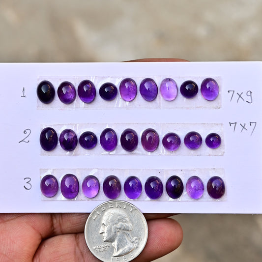 Mezcla de piedras preciosas de amatista talladas en rosa de 11 x 16 mm a 15 x 17 mm para hacer joyas Piedra preciosa suelta de grado AA - Pieza única