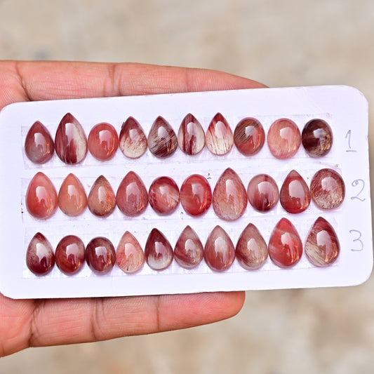 Cabujones de andesina de 15 mm de corte rosa para hacer joyas, piedras preciosas sueltas de grado AA de formas variadas, pieza única