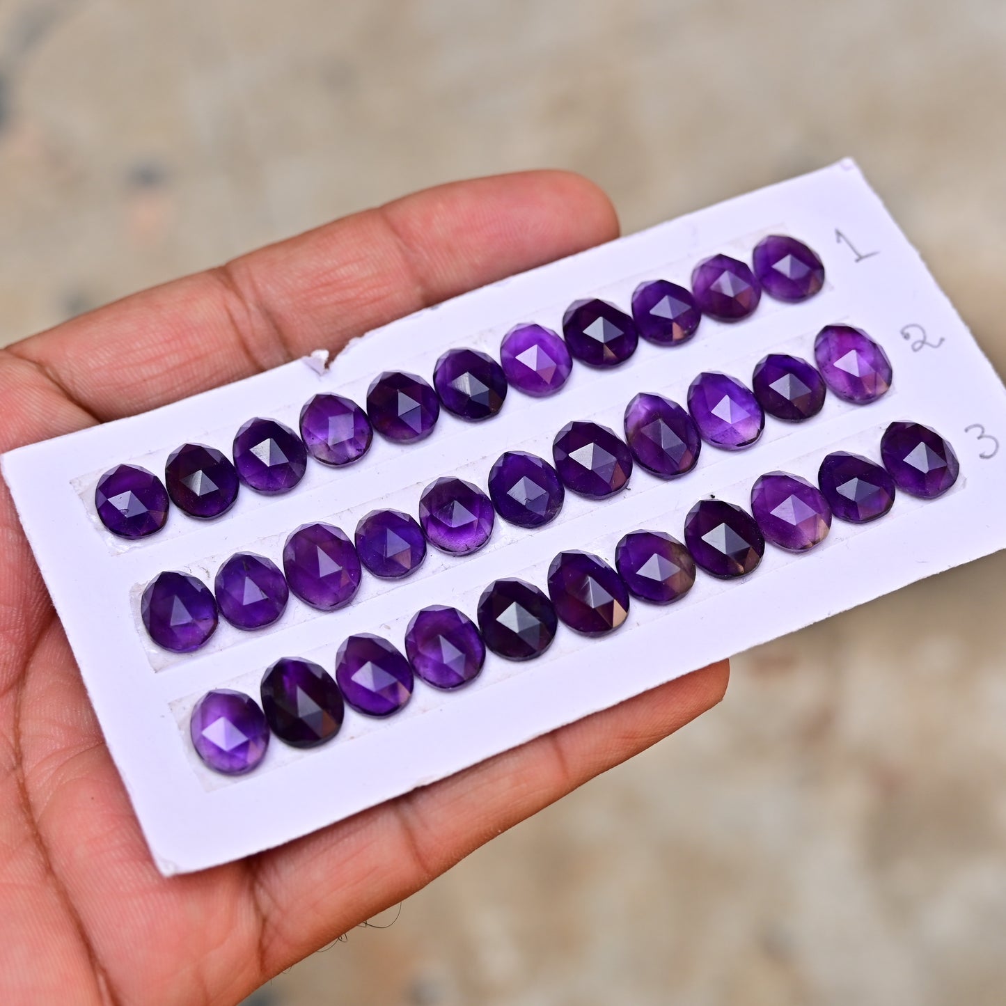 11x16mm-15x17mm Amethyst Rosecut Edelstein Mix Form zur Schmuckherstellung AA Grade Lose Edelstein - Einzelstück