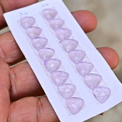 Juego de amatista rosa con corte rosa, forma mixta, piedra preciosa de grado AA (5 piezas en total)