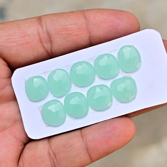 Peru Chalcedony Rose Cut Free Form Shape 12mm - 14mm AA Grade Gemstone Strip Set - Total 5 Pcs in one