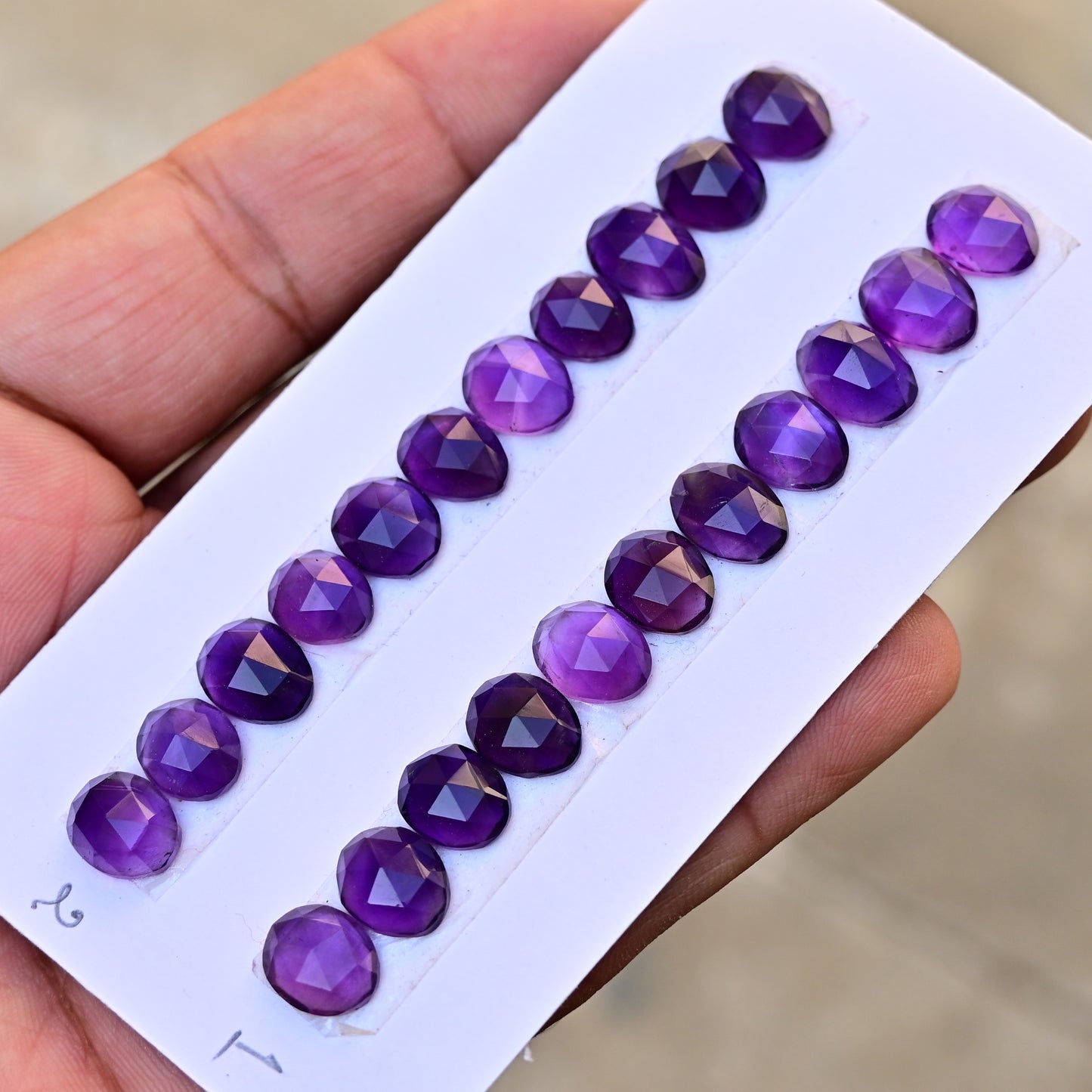 Mezcla de piedras preciosas de amatista talladas en rosa de 11 x 16 mm a 15 x 17 mm para hacer joyas Piedra preciosa suelta de grado AA - Pieza única