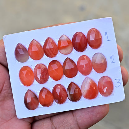 Botswana Agate Rose Cut Mix Shape 11x15mm - 10x14mm AA Grade Gemstone Strip -Total 6 Pcs in one