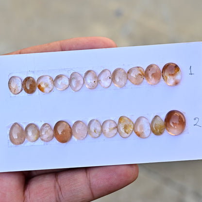 Imperial Topaz Smooth Cabochon 6x8mm - 10x12mm Free Form Shape AA Grade Gemstone Strip -Total 11 Pcs In one