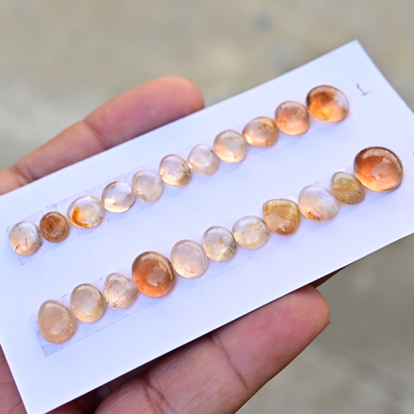 Imperial Topaz Smooth Cabochon 6x8mm - 10x12mm Free Form Shape AA Grade Gemstone Strip -Total 11 Pcs In one