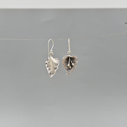 Sterling Silver Leaf Flower Earring For Women/ 92.5 Stamped/Pure Silver/Premium Quality Handmade Design