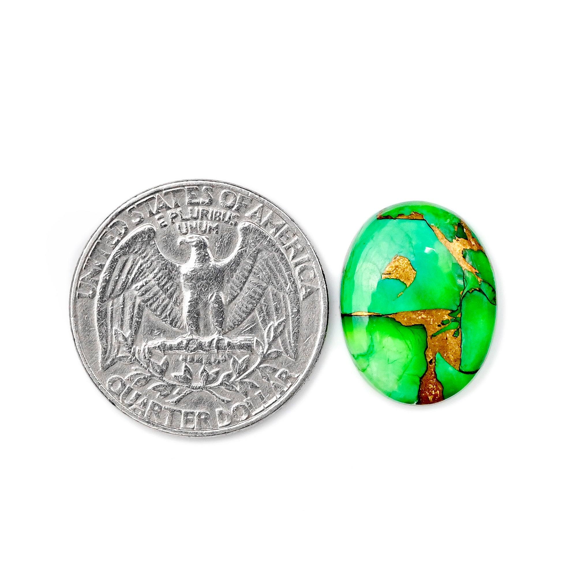 Natural Kingman Green Dahlia Turquoise Gem | Freeform Smooth Cabochon for Jewelry