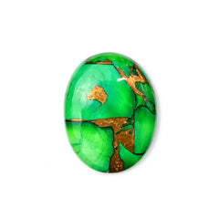 Natural Kingman Green Dahlia Turquoise Gem | Freeform Smooth Cabochon for Jewelry