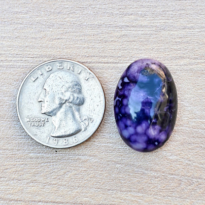 23.6cts Tiffany Gemstone Oval Shape Cabochon 25x17mm  AAA Grade Loose Gemstone Single  Piece For Jewelry Making