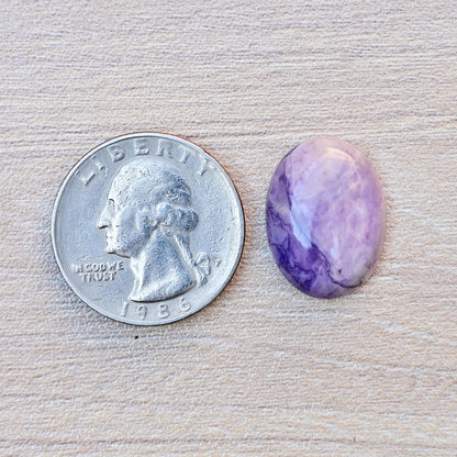 11.5cts Tiffany Gemstone Oval Shape Cabochon 20x15mm  AAA Grade Loose Gemstone Single  Piece For Jewelry Making