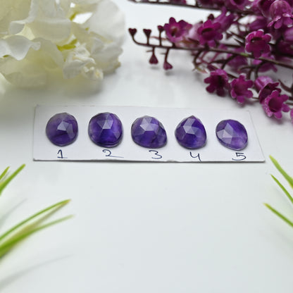 11x16mm-15x17mm Amethyst Rosecut Edelstein Mix Form zur Schmuckherstellung AA Grade Lose Edelstein - Einzelstück