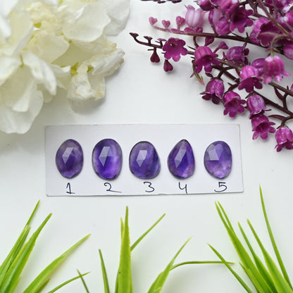 11x16mm-15x17mm Amethyst Rosecut Edelstein Mix Form zur Schmuckherstellung AA Grade Lose Edelstein - Einzelstück