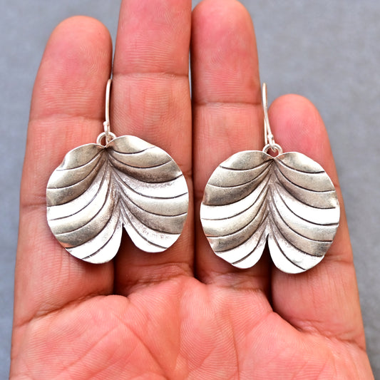 Sterling Silver leaf  Earring For Women/ 92.5 Stamped/Pure Silver/Premium Quality Handmade Design