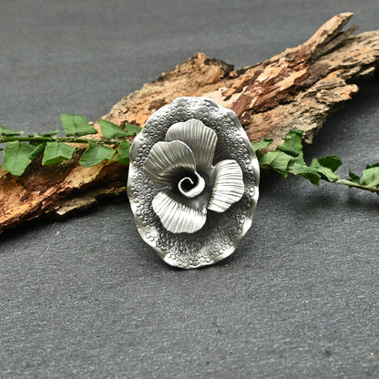 Rosenblüten-Silberring - Sterling Silber 925 || Handgefertigter Ring