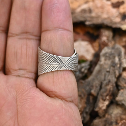 Silberring mit Federwickel - Sterling Silber 925 || Handgefertigter Ring