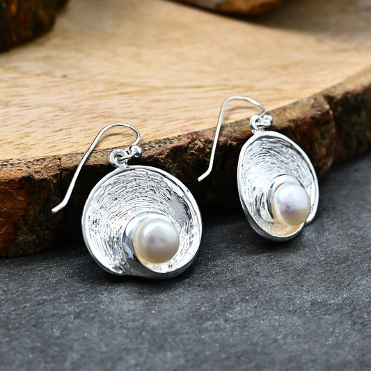 Sterling Silver Pearl Sunrise Earring For Women/ 92.5 Stamped/Pure Silver/Premium Quality Handmade Design