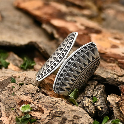 Geschlossener Halb-Mandala-Ring! 🌟✨Sterling Silber 925 || Handgefertigter Ring