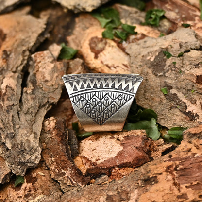 Geschlossener Halb-Mandala-Ring! 🌟✨Sterling Silber 925 || Handgefertigter Ring