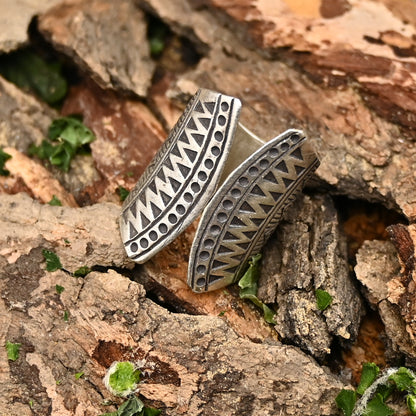 Geschlossener Halb-Mandala-Ring! 🌟✨Sterling Silber 925 || Handgefertigter Ring