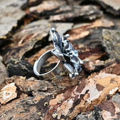 Blumen-Silberring! 🌸✨ Sterling Silber 925 ||Handgefertigter Ring