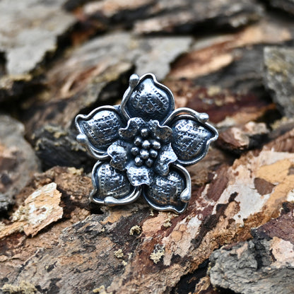 Blumen-Silberring! 🌸✨ Sterling Silber 925 ||Handgefertigter Ring