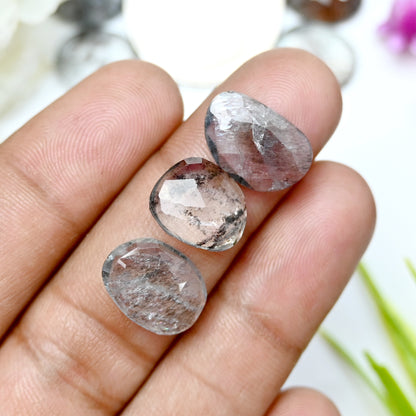 41.7cts Moss Aquamarine Rosecut 9X13mm - 10x14mm Freeform Shape AA Grade Gemstone Parcel -Total 10 Pcs