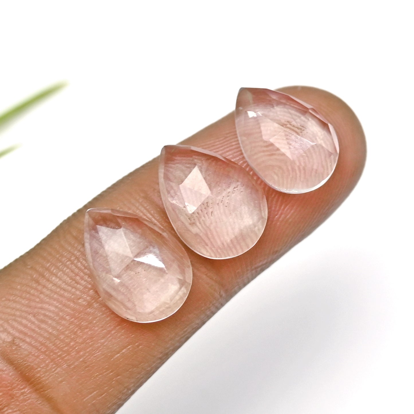 53cts Crystal Quartz Calibrated  Rose Cut Cabochon 9x13mm Tear Drop Shape AA Grade Gemstone Parcel -Total 15 Pcs