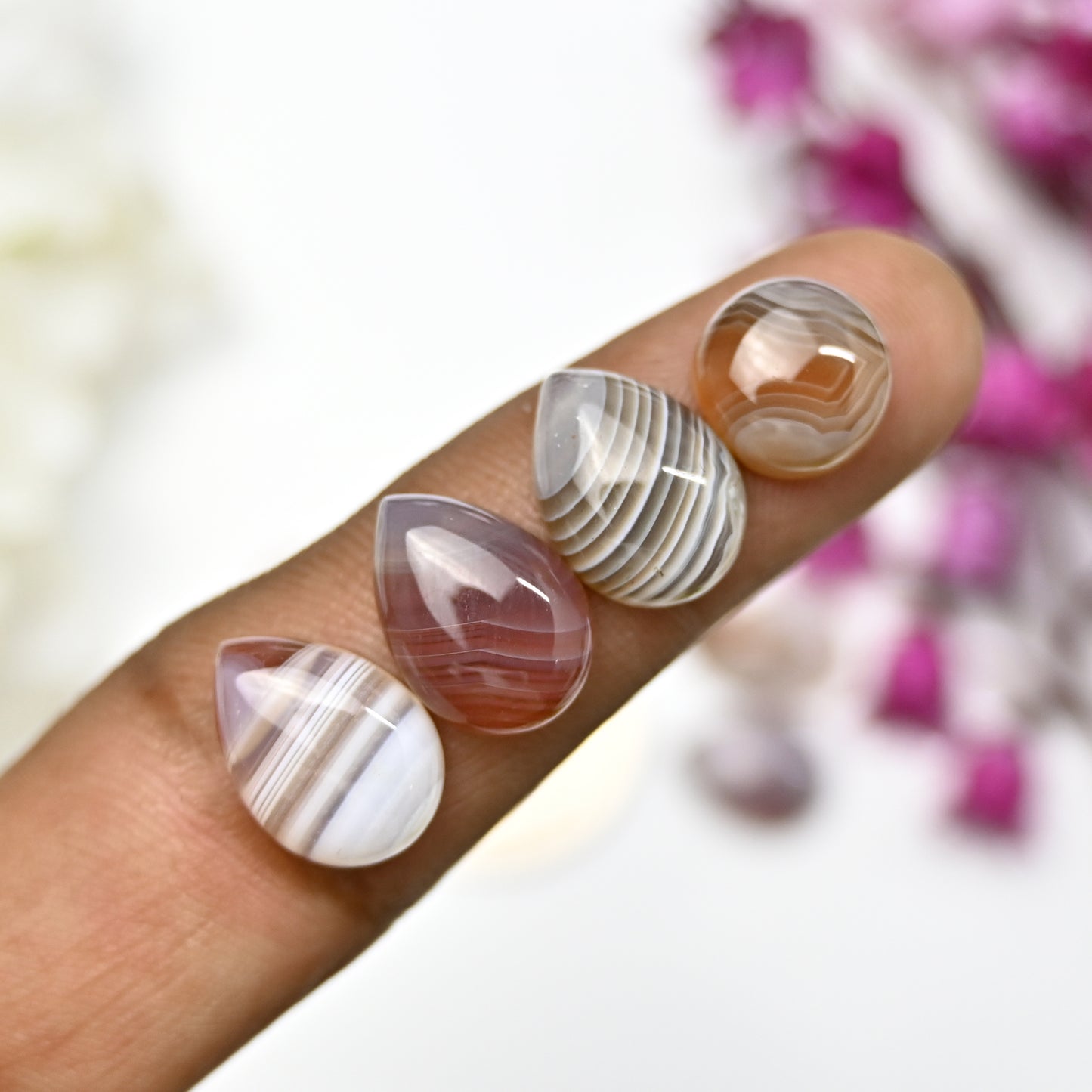 Botswana Agate Smooth Cabochon 10mm - 10x14mm