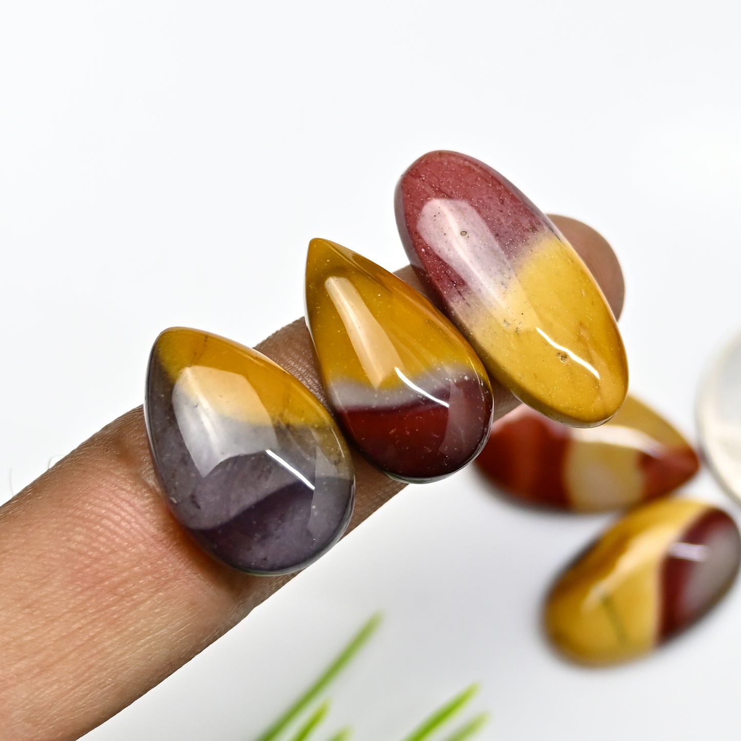 105.9cts Mookaite Jasper Smooth Cabochon 14x23mm - 16x26mm  Mix Shape AA Grade Gemstone Parcel -Total 7 pcs