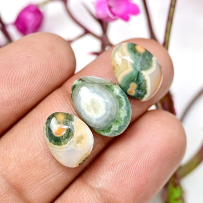 31.9 carats Ocean Jasper  Mix Shape Cabochon 9x12mm - 10x14mm  AA Grade Gemstone Parcel - Total 10 Pcs