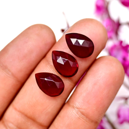 28.2cts Red Quartz Rosecut Cabochon 8x12mm AA Grade Gemstone Parcel -Total 10 Pcs