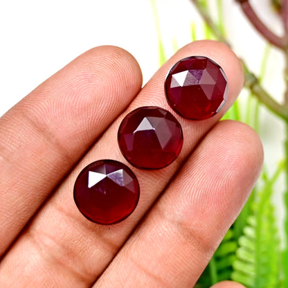 48.5cts Red Quartz Rosecut Cabochon 12x12mm AA Grade Gemstone Parcel -Total 10 Pcs