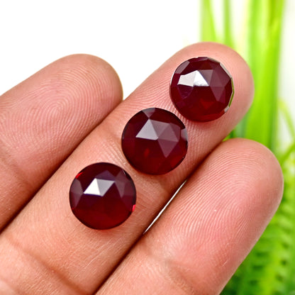 31.9cts Red Quartz Rosecut Cabochon 10x10mm AA Grade Gemstone Parcel -Total 10 Pcs