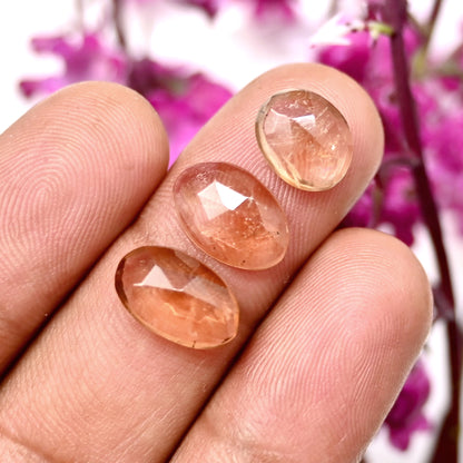 26.00cts Imperial Topaz Rose Cut Cabochon 7x10mm - 8x12mm Free Form Shape AA Grade Gemstone Parcel -Total 10 Pcs