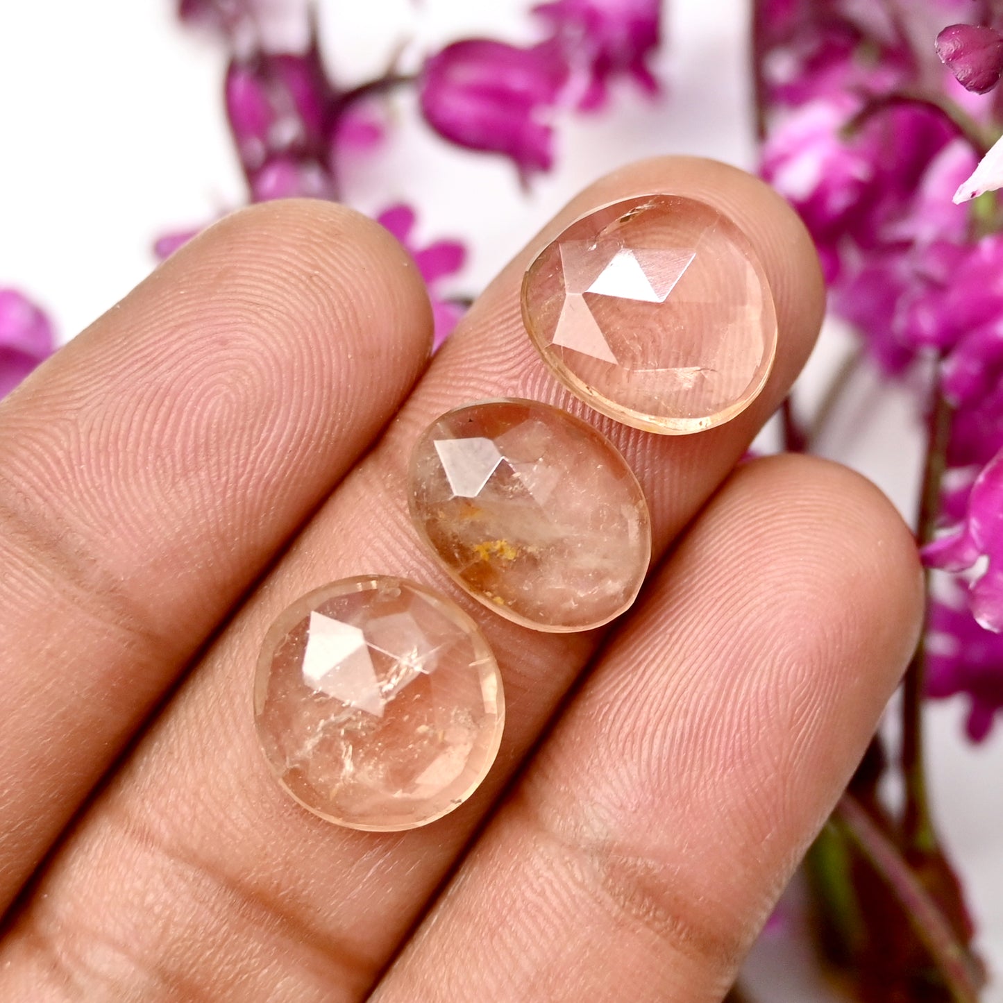 37.80cts Imperial Topaz Smooth Cabochon 11x8mm - 13x10mm Free Form Shape AA Grade Gemstone Parcel -Total 10 Pcs