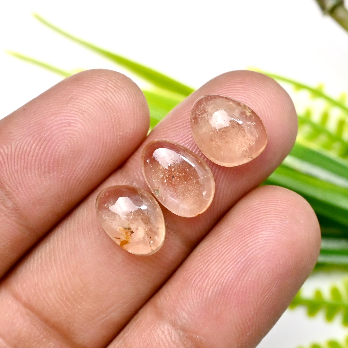 38.2cts Imperial Topaz Smooth Cabochon 8x11mm - 7x10mm Free Form Shape AA Grade Gemstone Parcel -Total 15 Pcs