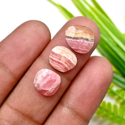 34.5cts Rhodochrosite Rosecut Freeform Shape 10x10mm - 9x11mm AA Grade Loose Gemstone - Total 10 Pcs