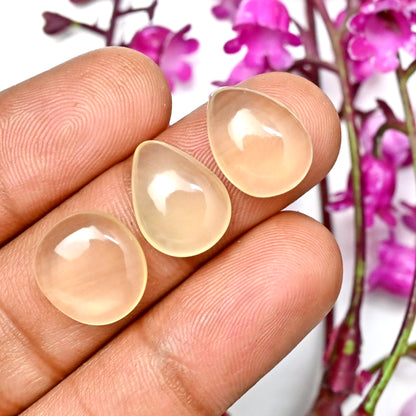 48.15cts Libyan Desert Glass Smooth Cabochon 10x12mm - 11x15mm  Freeform Shape AA Grade Gemstone Parcel -Total 10 Pcs