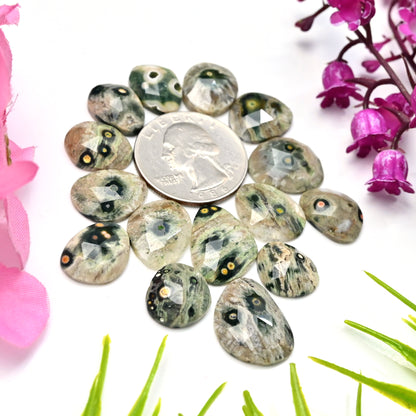 76.75carats Ocean Jasper  Mix Shape Cabochon 14x19mm - 10x14mm  AA Grade Gemstone Parcel - Total 15 Pcs