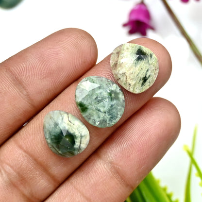 57.6cts Ocean Jasper Rose Cut 12x14mm - 11x13mm Freeform Shape AA Grade Gemstone Parcel -Total 15 Pcs