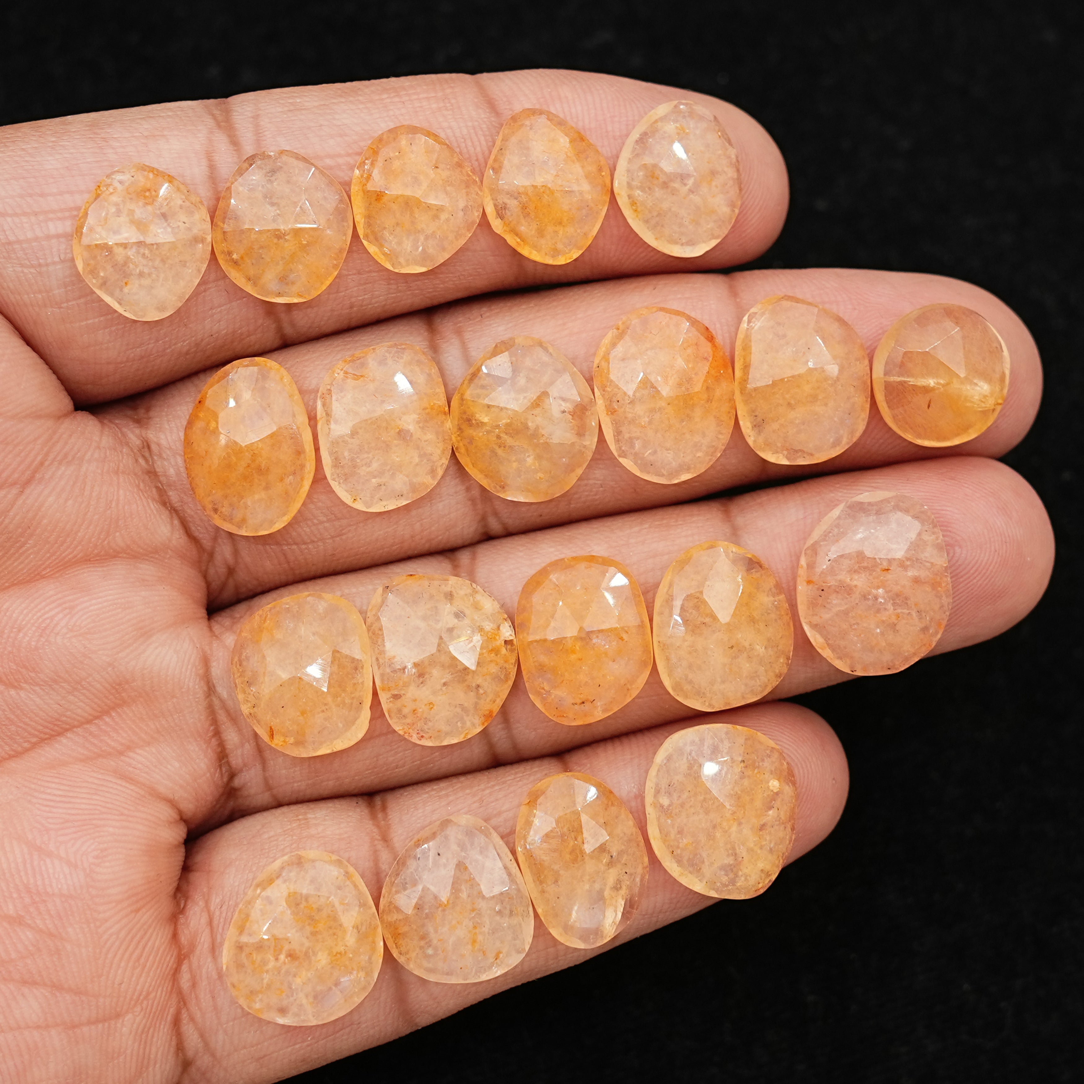 Golden Glow Yellow Aventurine Cabochons | Freeform Radiance Gems - 20 Piece