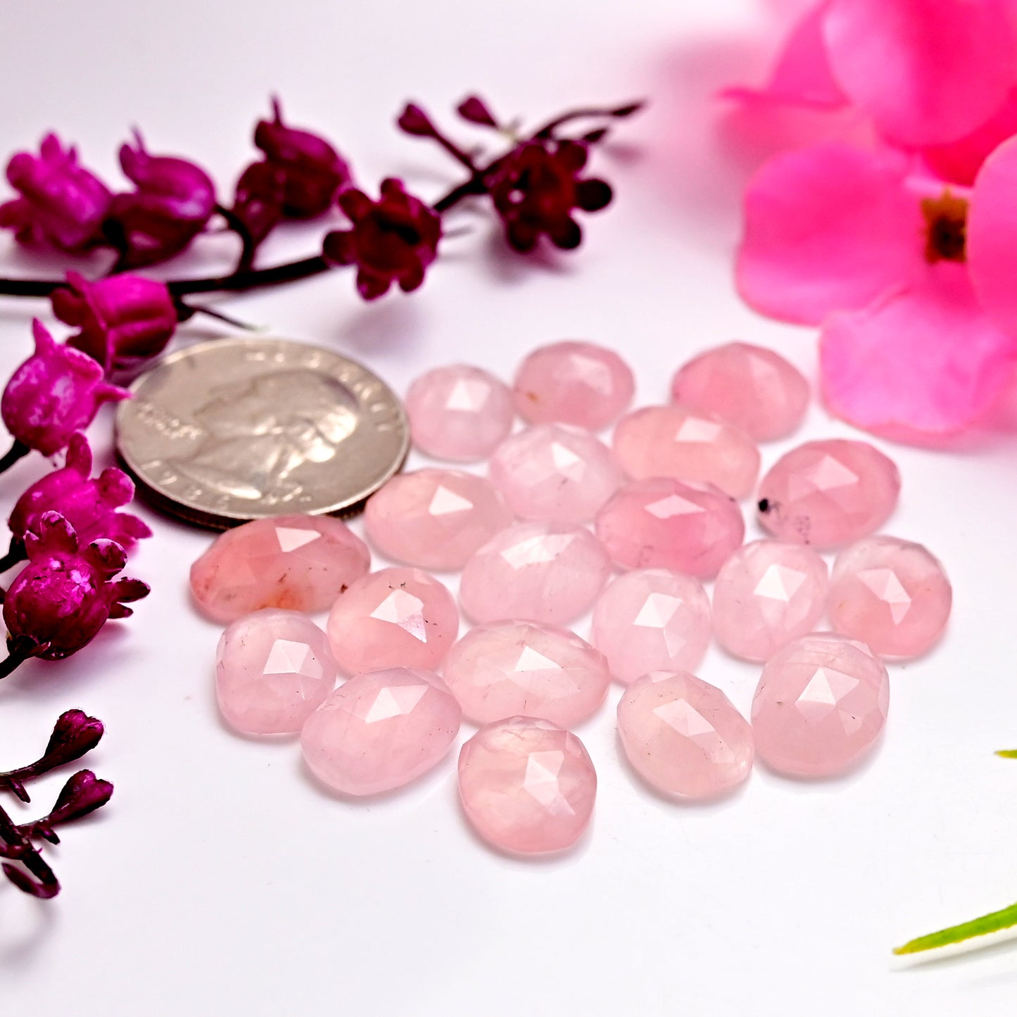 80.20cts Rose Quartz Freeform Shape 10x14mm - 8x13mm AA Grade Gemstone Parcel - Total 20 Pcs in One